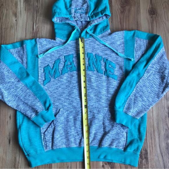 Vintage MAINE Hoodie Sweatshirt Pullover Long Sleeve Gray Medium Women’s - Picture 8 of 16